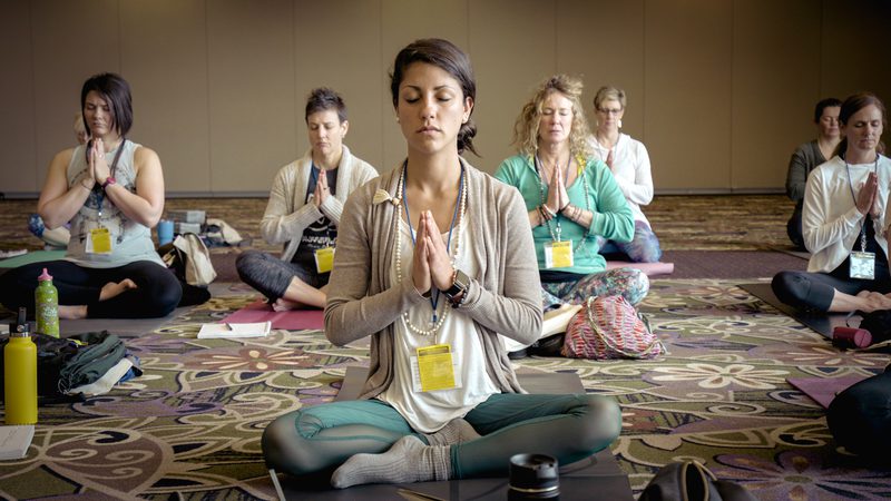 Meditating Students