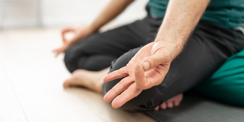 mudra cross legged